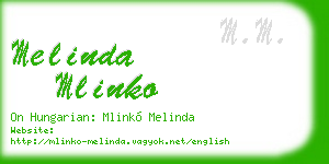melinda mlinko business card